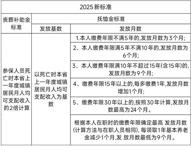 KAIYUN：2025丧葬抚恤金标准！最高能领40个月养老金怎么领？一文看懂！(图3)