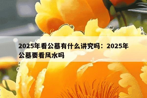KAIYUN：2025年看公墓有什么讲究吗：2025年公墓要看风水吗(图1)